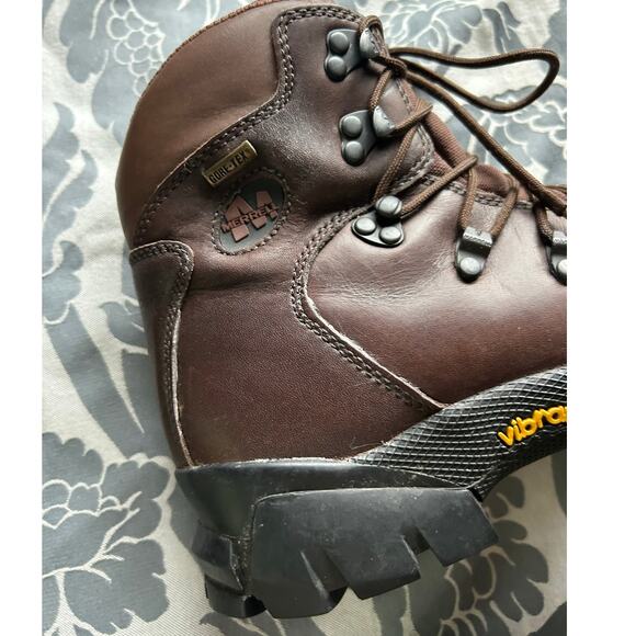 Merrell Womens Ridge Boots Gore-Tex Dark Brown Leather Lace Up Vibram Womens 7.5 - Picture 6 of 13